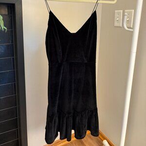 Urban Outfitters Black Velvet Mini Dress